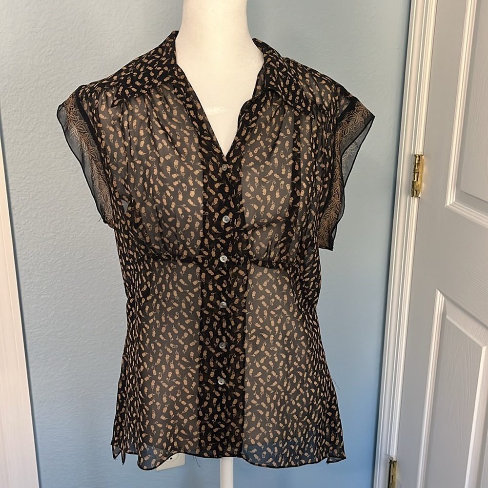 Max Studio 100% Silk Top